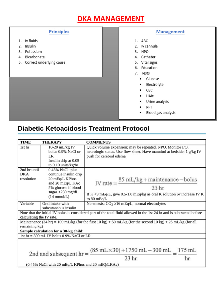 Dka Management 1 | PDF