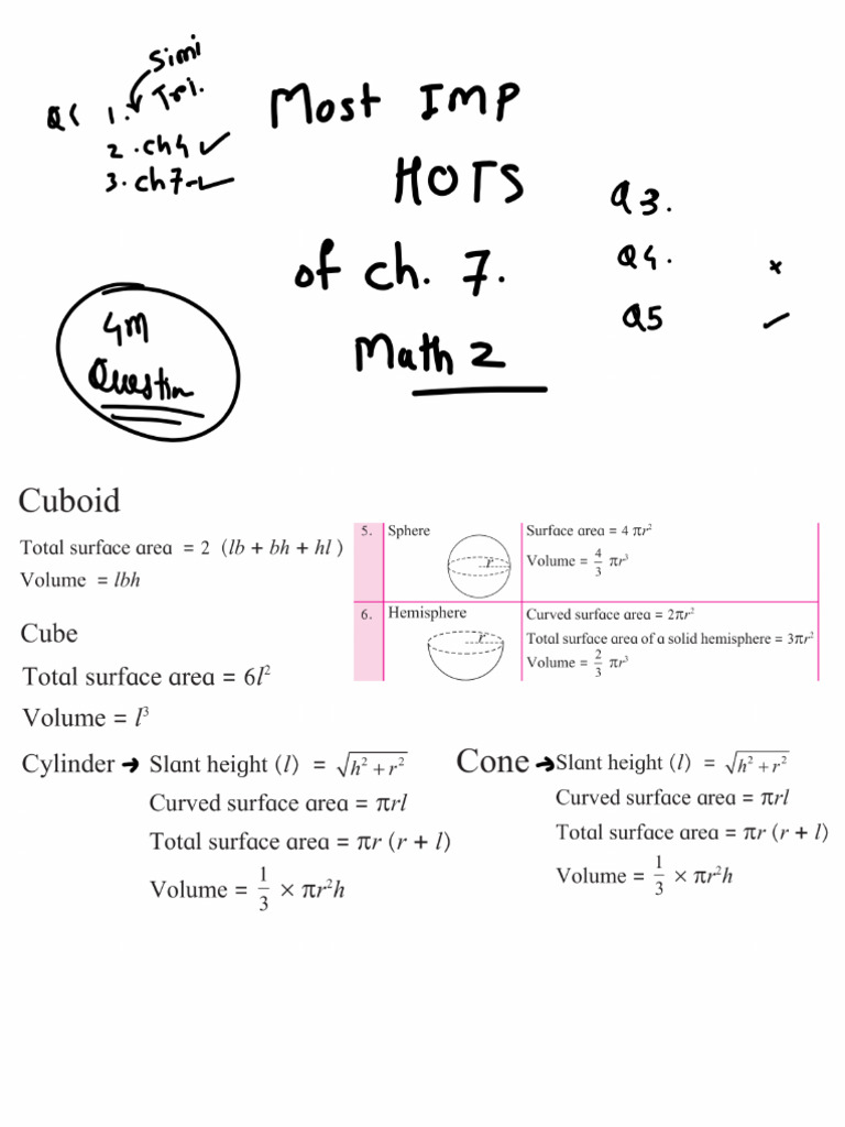 Maths2 Mensuration HOTS | PDF