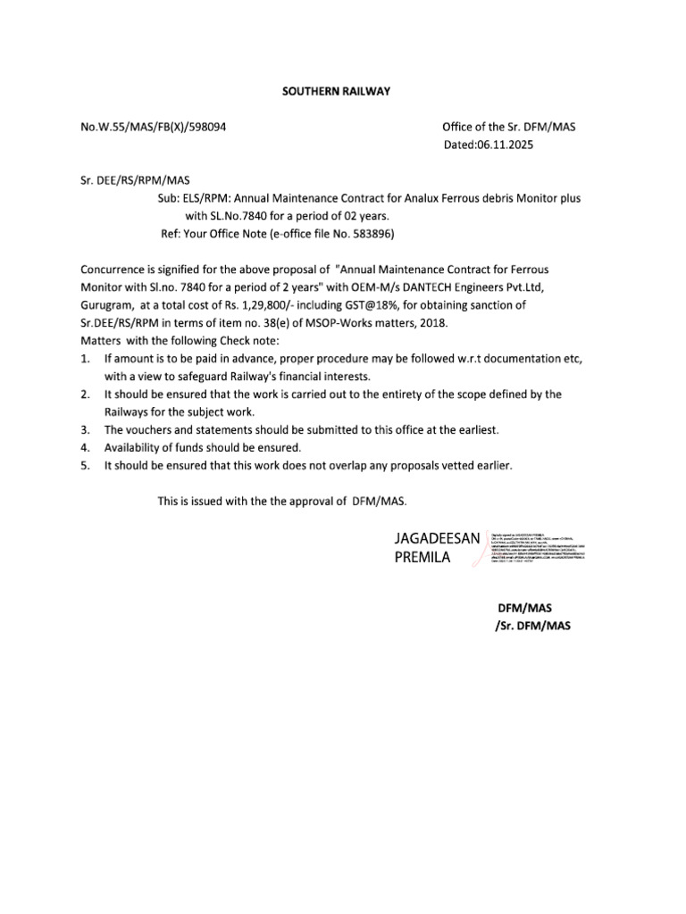 Concurrence Letter | PDF