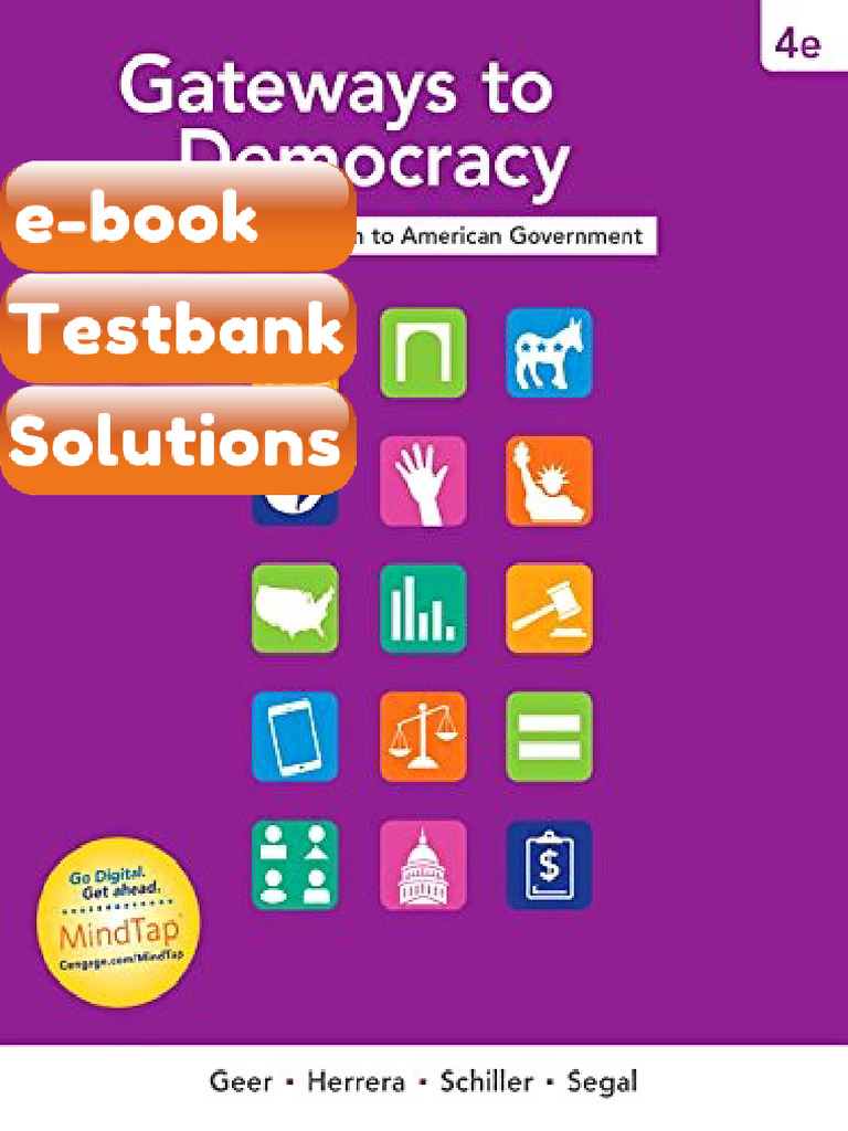 Gateways to Democracy 4th Edition Testbank & eBook | PDF | Subscription ...