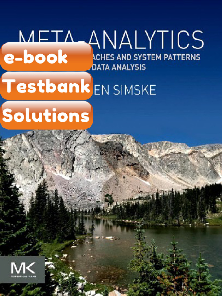 Testbank Metaanalytics Consensus Approaches and System Patterns for ...