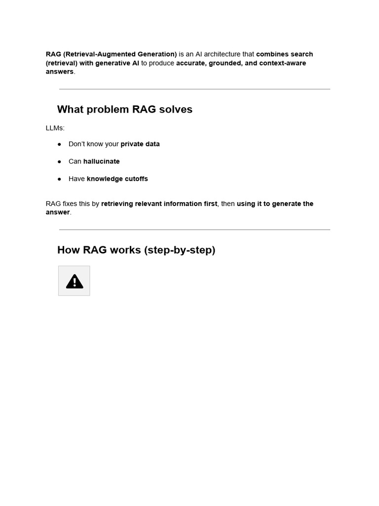 What Problem RAG Solves | PDF | Machine Learning | Artificial Intelligence