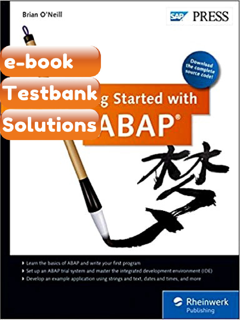 eBook & Testbank Getting Started With ABAP by Brian ONeill | PDF ...