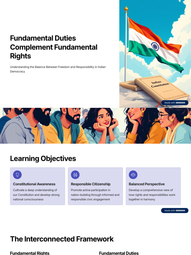 Fundamental Duties Complement Fundamental Rights | PDF | Citizenship ...