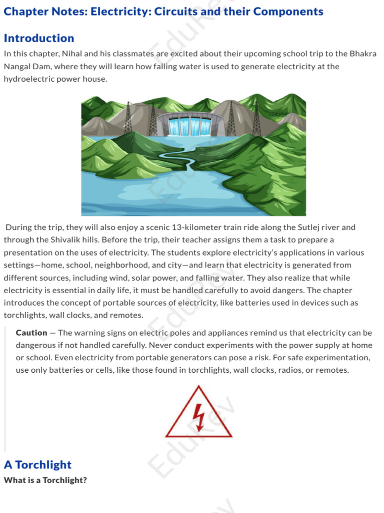 EduRev - Chapter Notes - Electricity - Circuits and Their Components ...