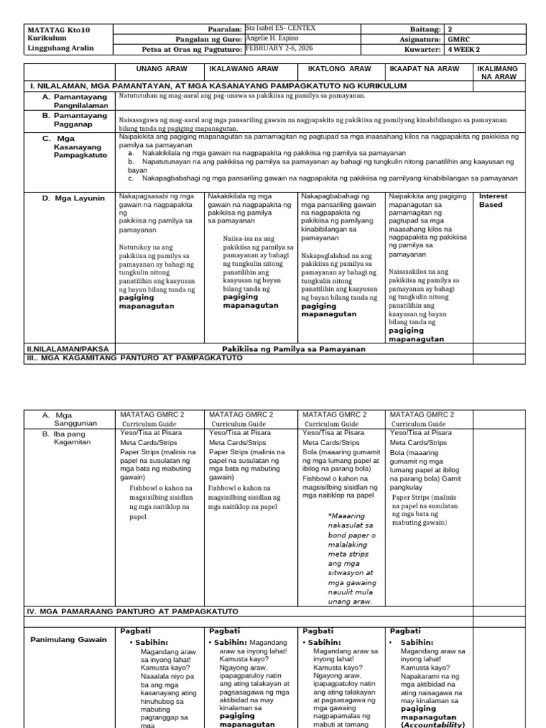 GMRC 2 DLL Q4 Week 2 | PDF
