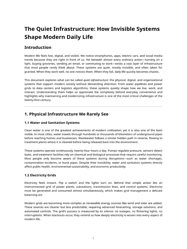 The Quiet Infrastructure_ How Invisible Systems Shape Modern Daily Life ...