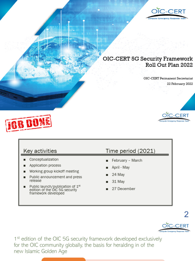 OIC-CERT 5G Security Rollout Plan 2022 | PDF | Organisation Of Islamic ...