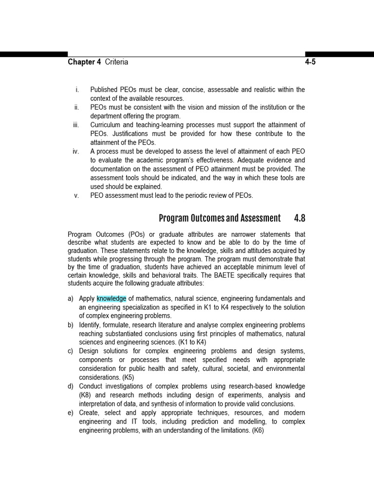 Program Outcomes, Complex Engineering Problems and Activities | PDF ...
