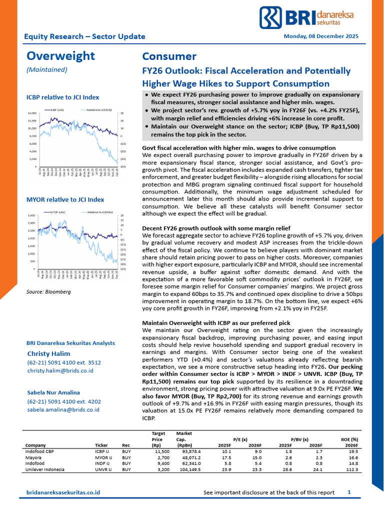 BRIS_Sector_Update_Consumer_FY26_Outlook_8_Dec_2025_maintain_buy | PDF ...