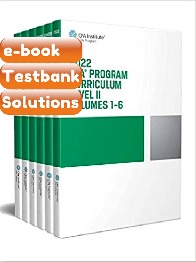 eBook & Testbank 2022 CFA Program Curriculum Level II Box Set 6 Books ...