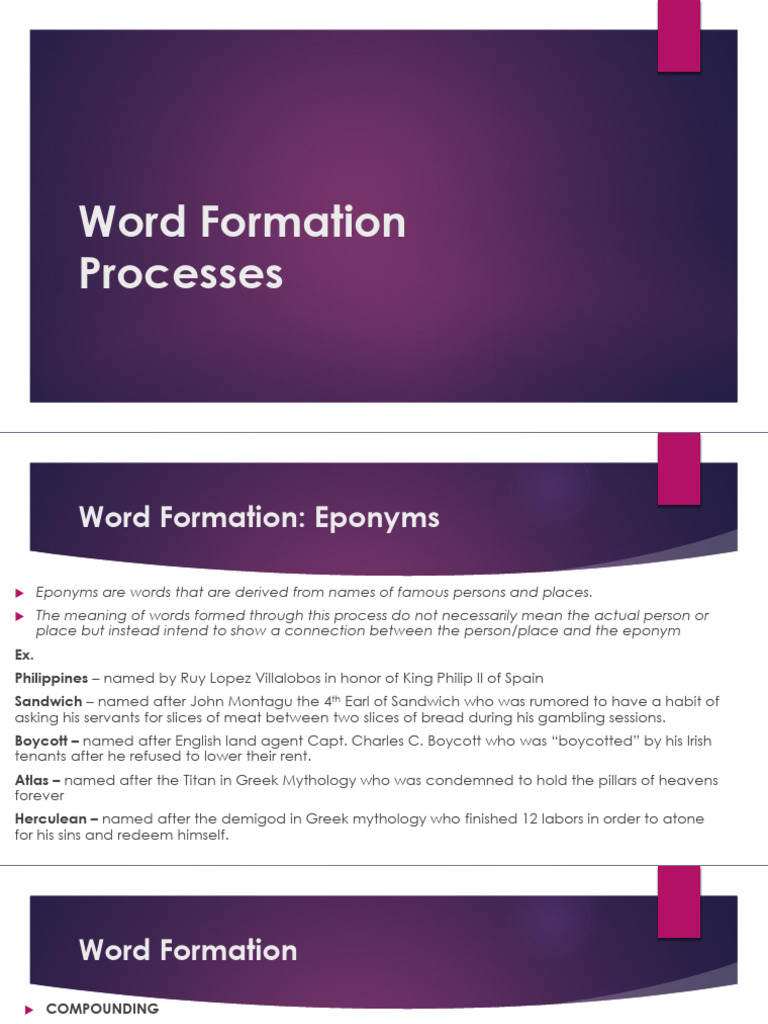 G9 Word Formation Processes | PDF
