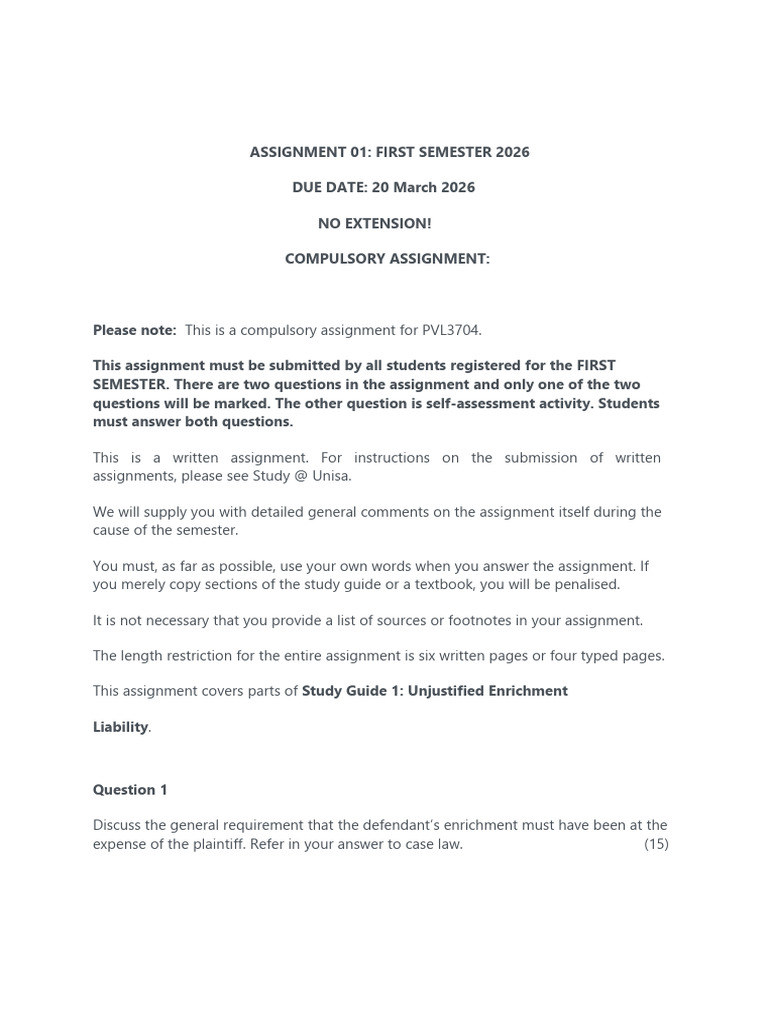 Assignment 01 Smester 01 2026 | PDF