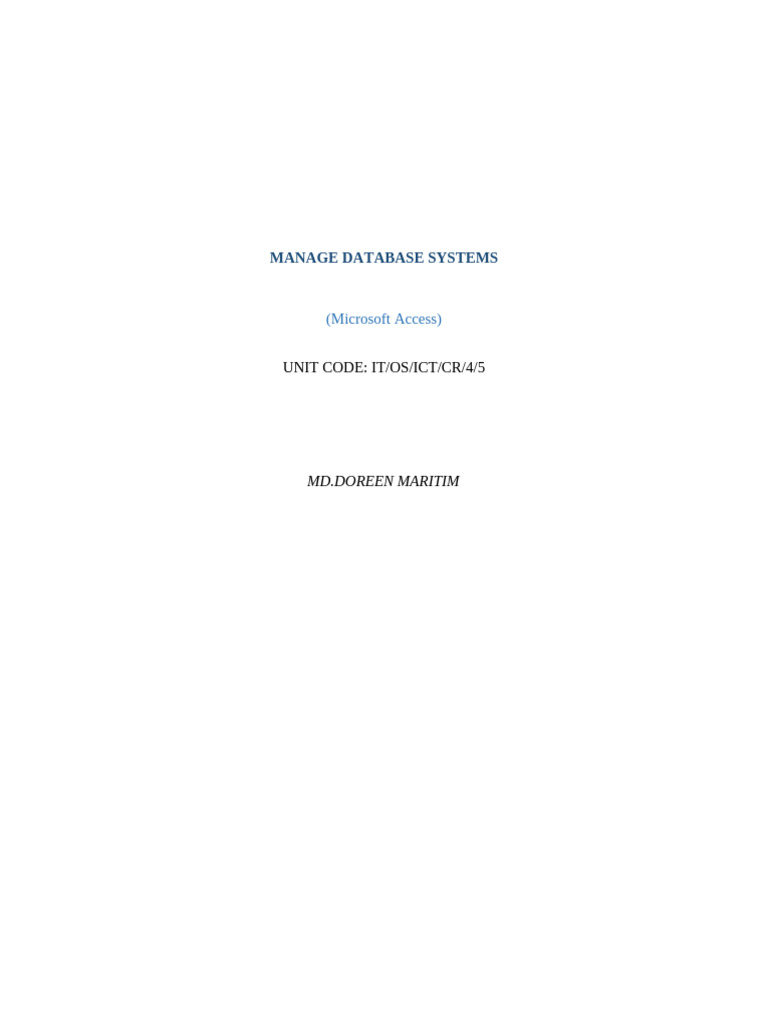 Detailed Database Management Notes (1) 1999 | PDF | Databases ...