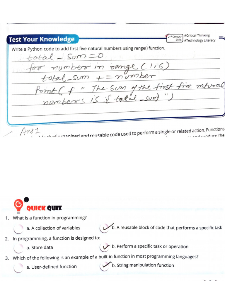 Class Viii Chap 8 Work | PDF | String (Computer Science) | Function ...