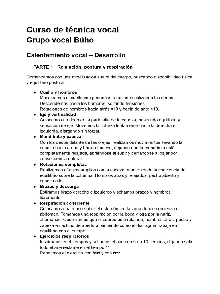 Curso de Técnica Vocal | PDF | Boca | Vocal