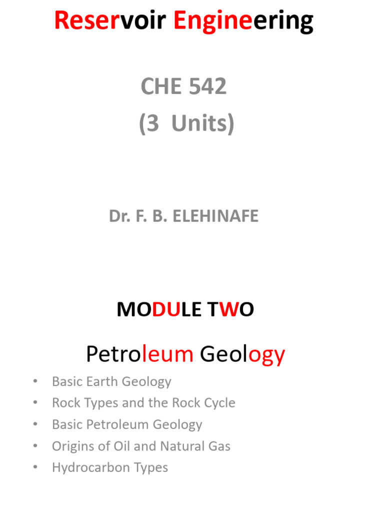 Che 542 (Module 2) Pet. Geology | PDF | Plate Tectonics | Petroleum ...