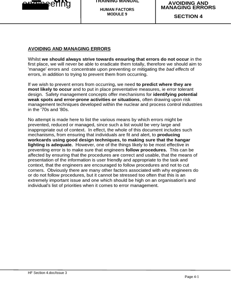 HF Section 4 | PDF | Occupational Safety And Health | Safety