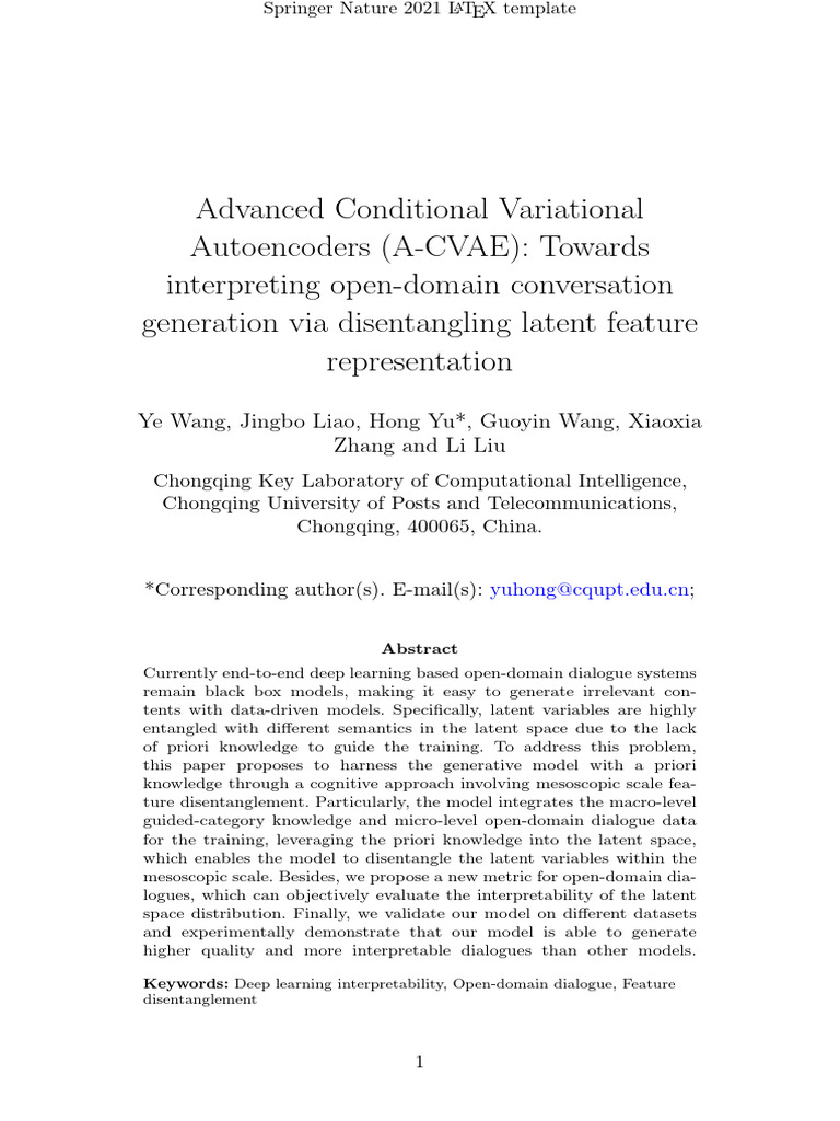 Advanced Conditional Variational Autoencoders a-CV | PDF | Normal ...