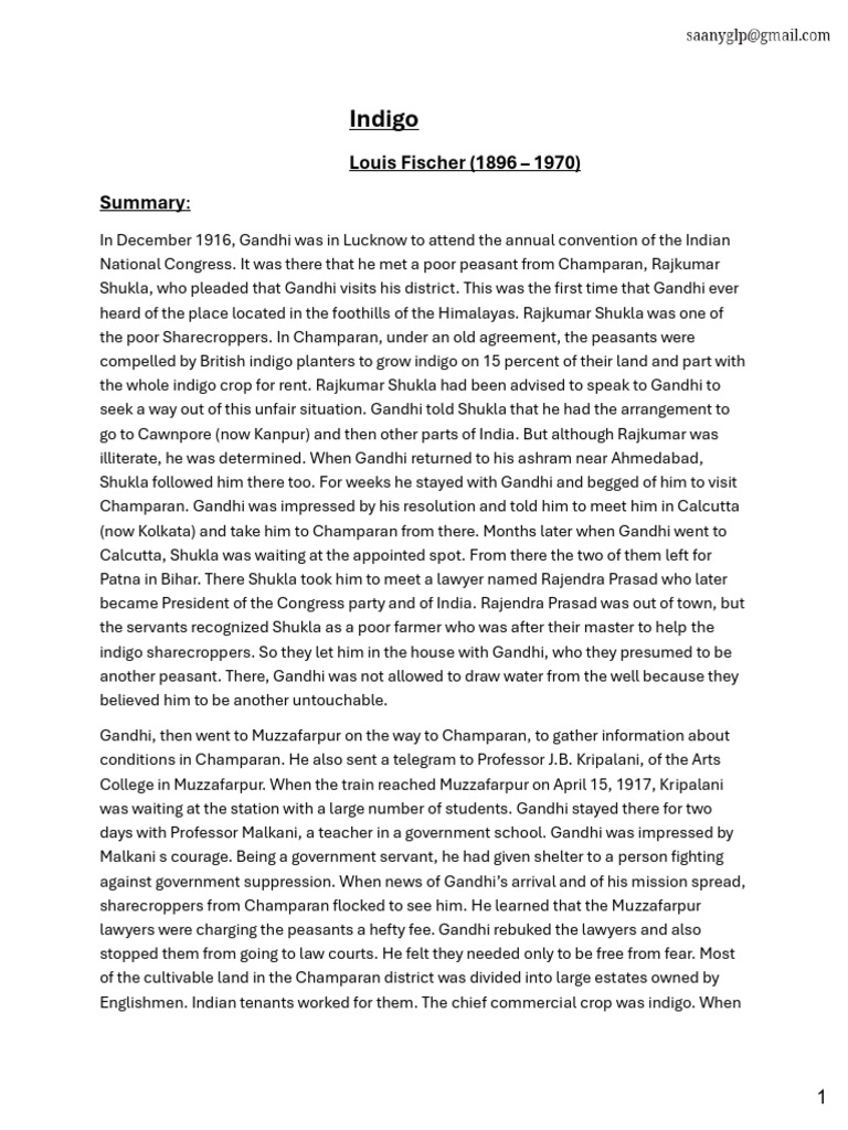 INDIGO (1) | PDF | Mahatma Gandhi