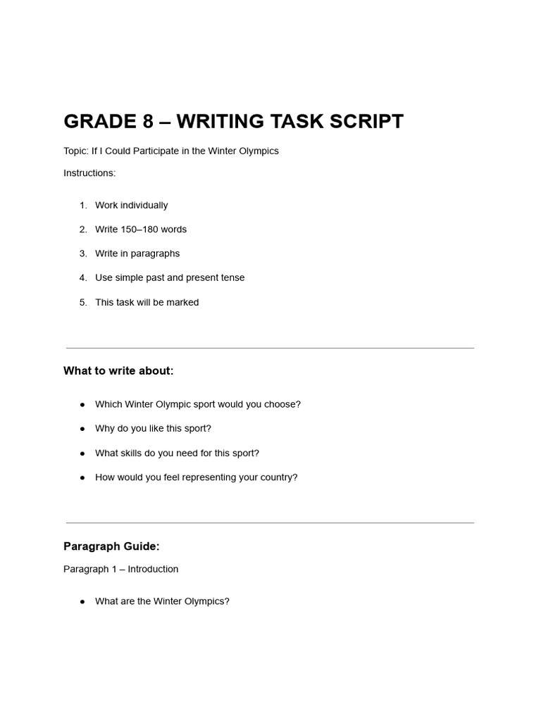 Grade 8 Essay | PDF