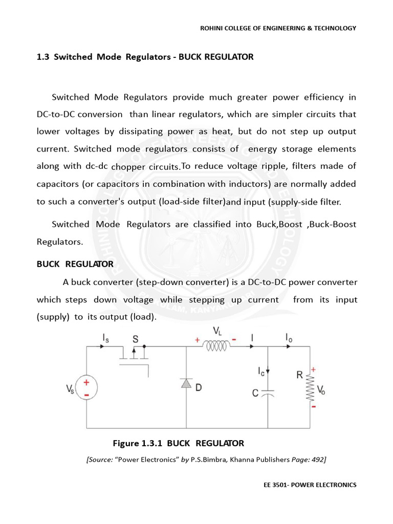 SMPS-BUCK REGULATOR | PDF | Power Electronics | Power (Physics)