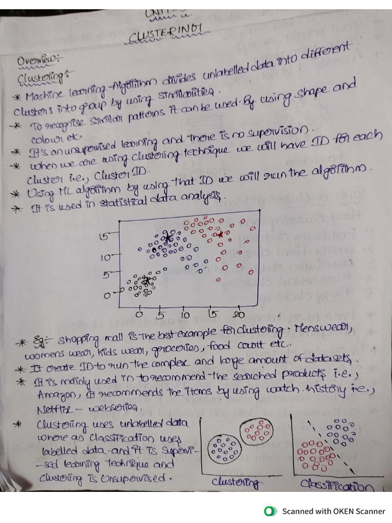 Unit - 5 Clustering (CSD) | PDF