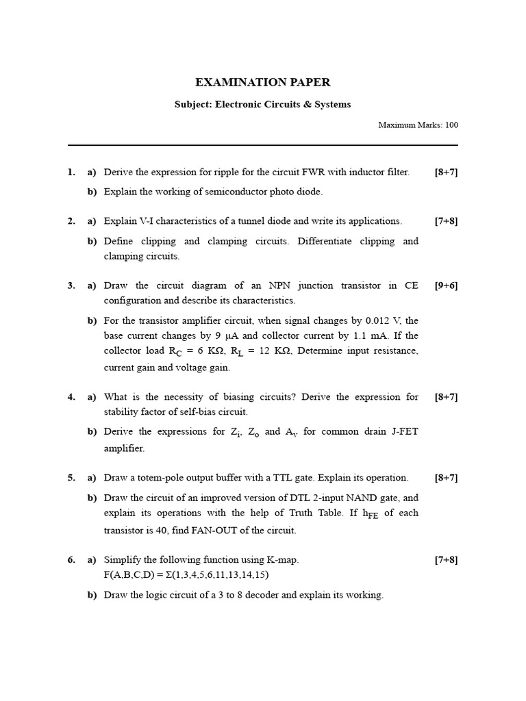 University Question Paper1 | PDF