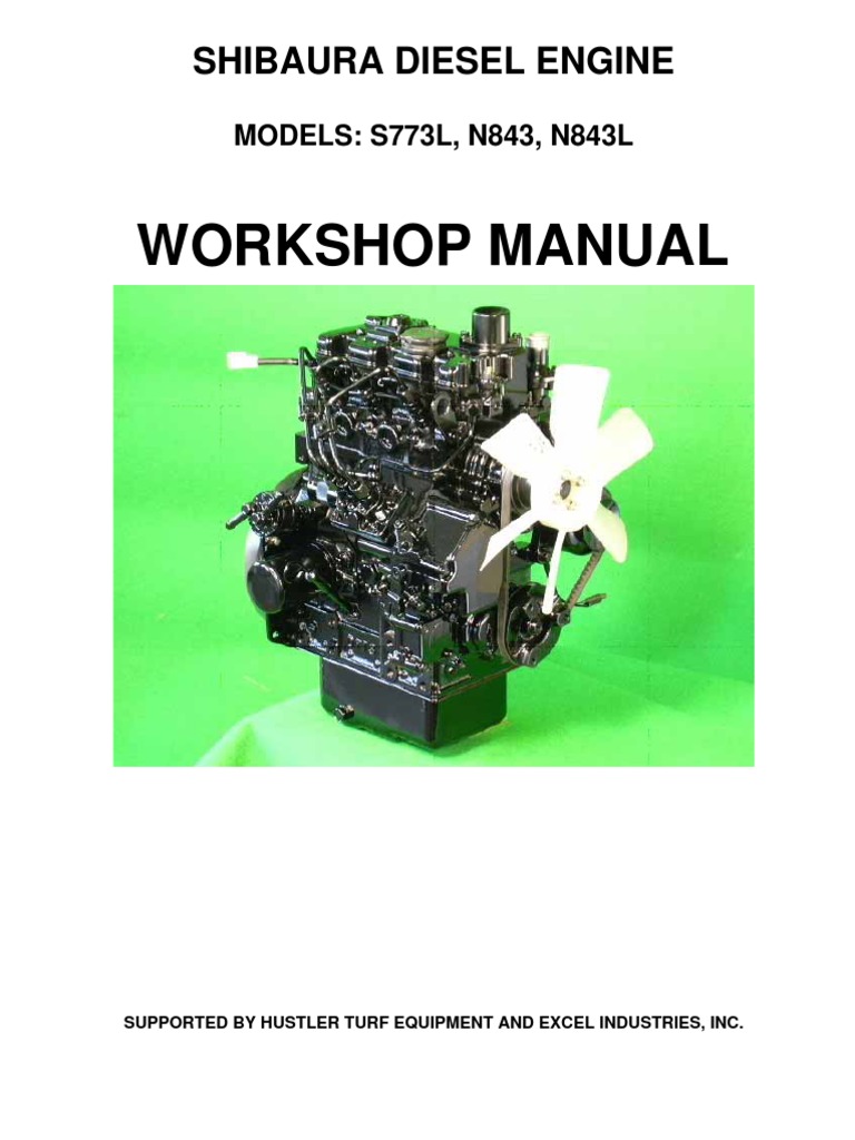 Hustler Shibaura S773L N843 N843L Service Manual 109823 0209 | Piston |  Cylinder (Engine)