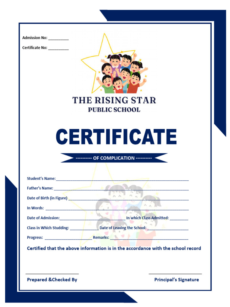 School Certificate 1 | PDF