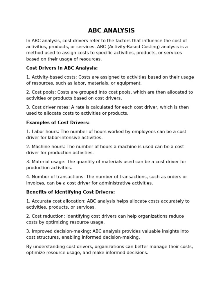 Activity Based Costing Mcom | PDF | Management Accounting | Business ...