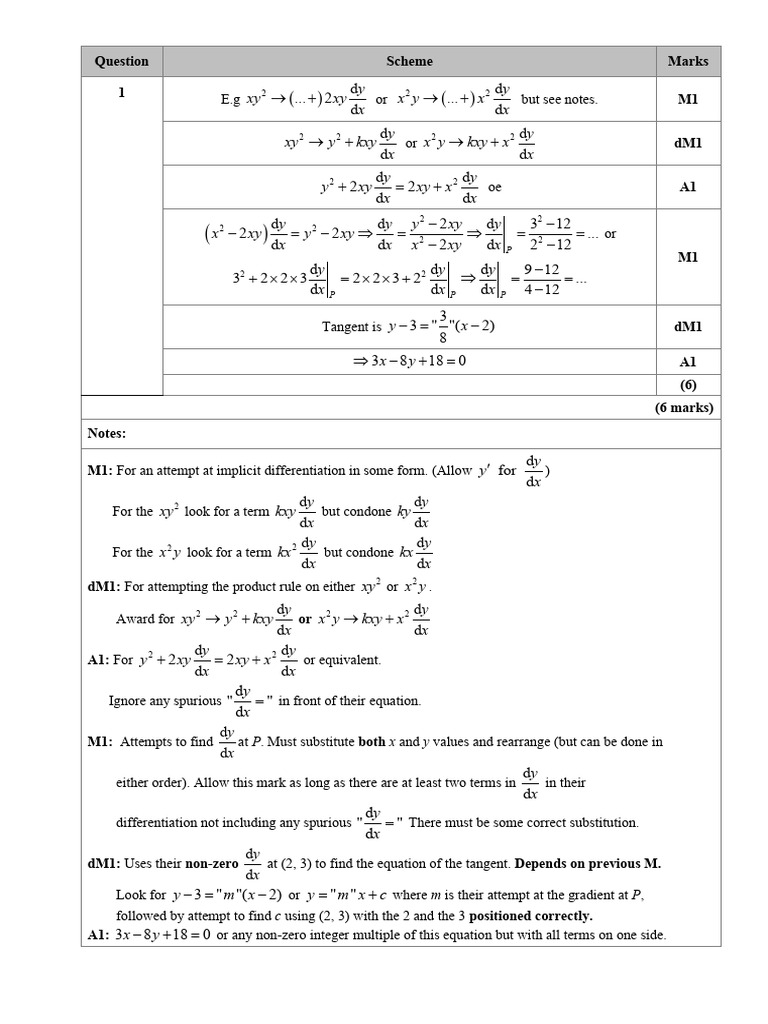 Differential Answers (1) | PDF | Equations | Gradient
