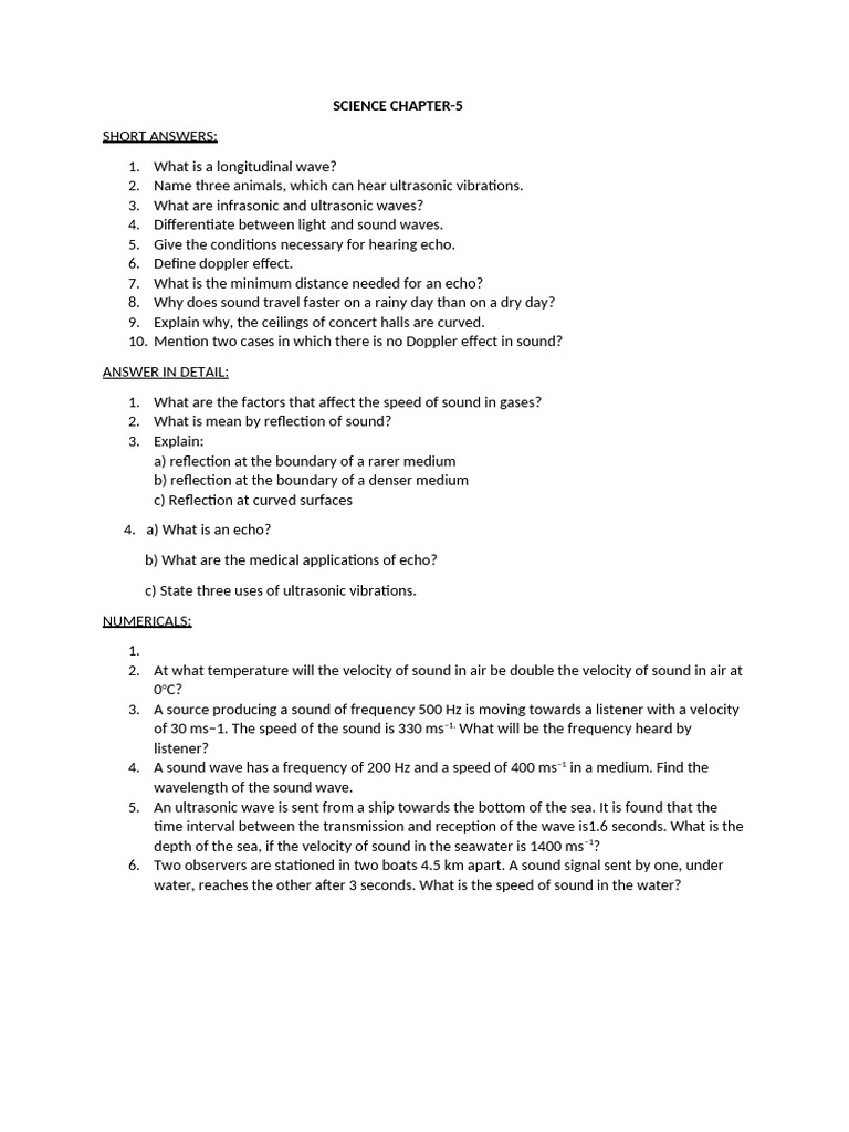 Science Chapter 5 | PDF