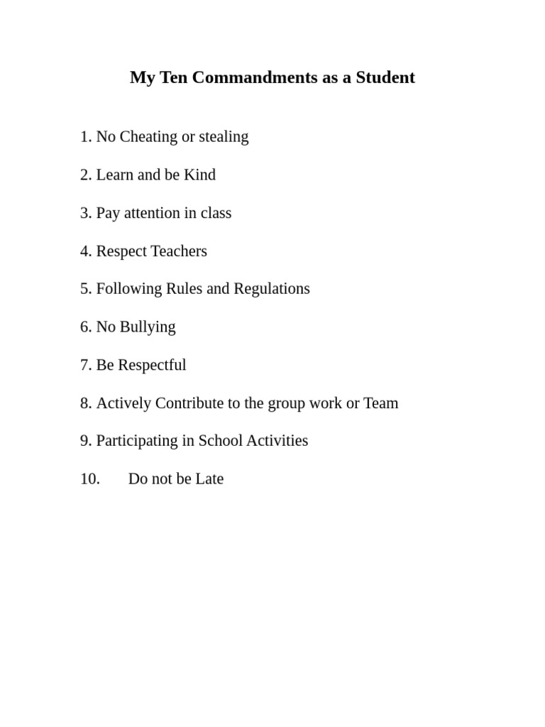 Ten Commandments | PDF