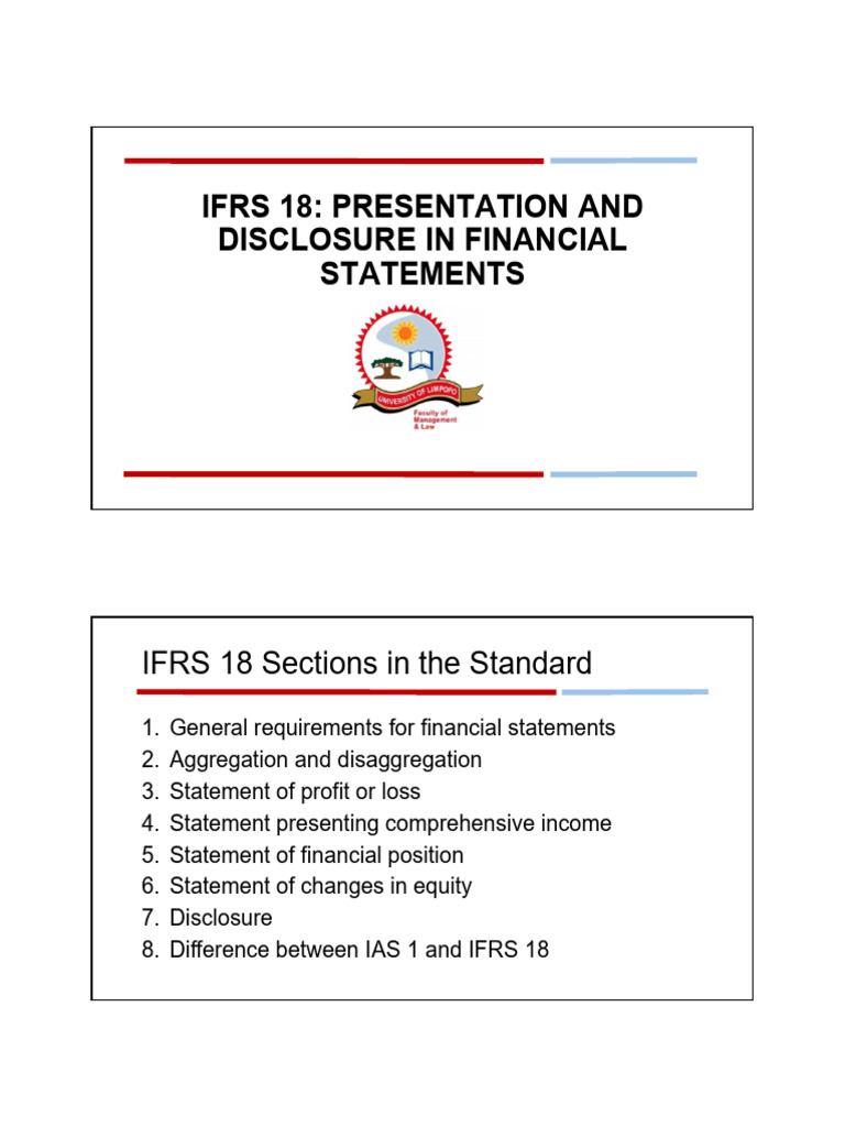 Cacc021 Ifrs 18 - Slides (2026) | PDF | Income Statement | Equity (Finance)