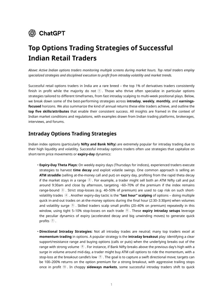 Top Options Trading Strategies of Successful Indian Retail Traders ...