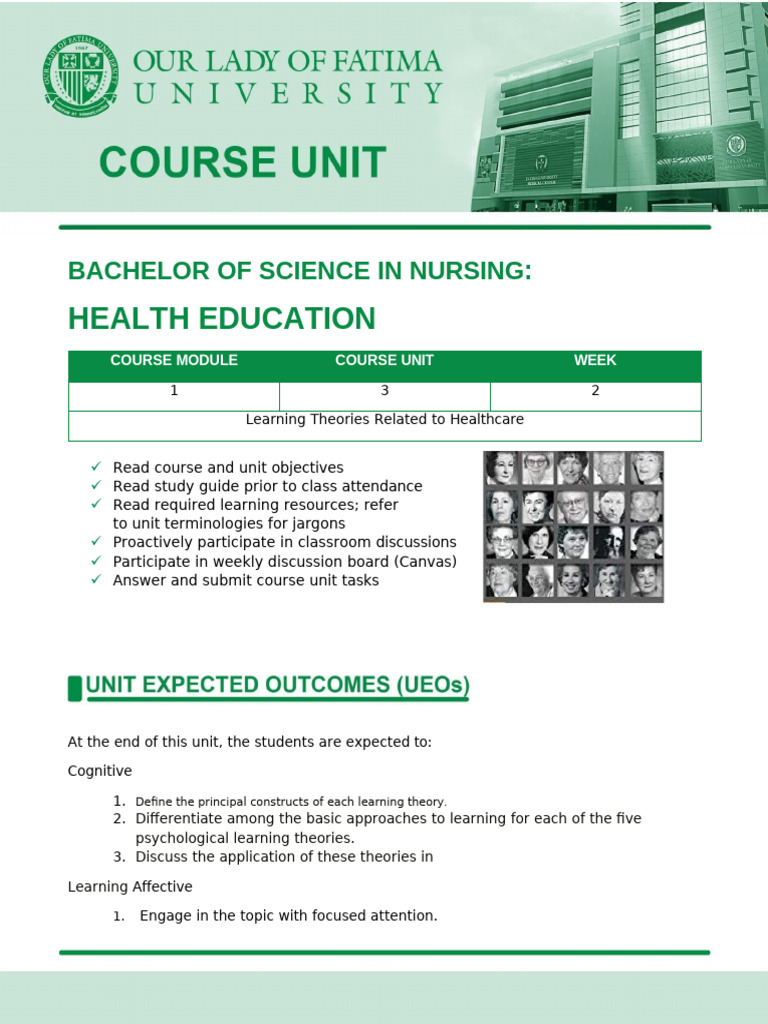 WEEK 2 CU 2. Learning Theories Relate Dto Health Care | PDF | Learning ...