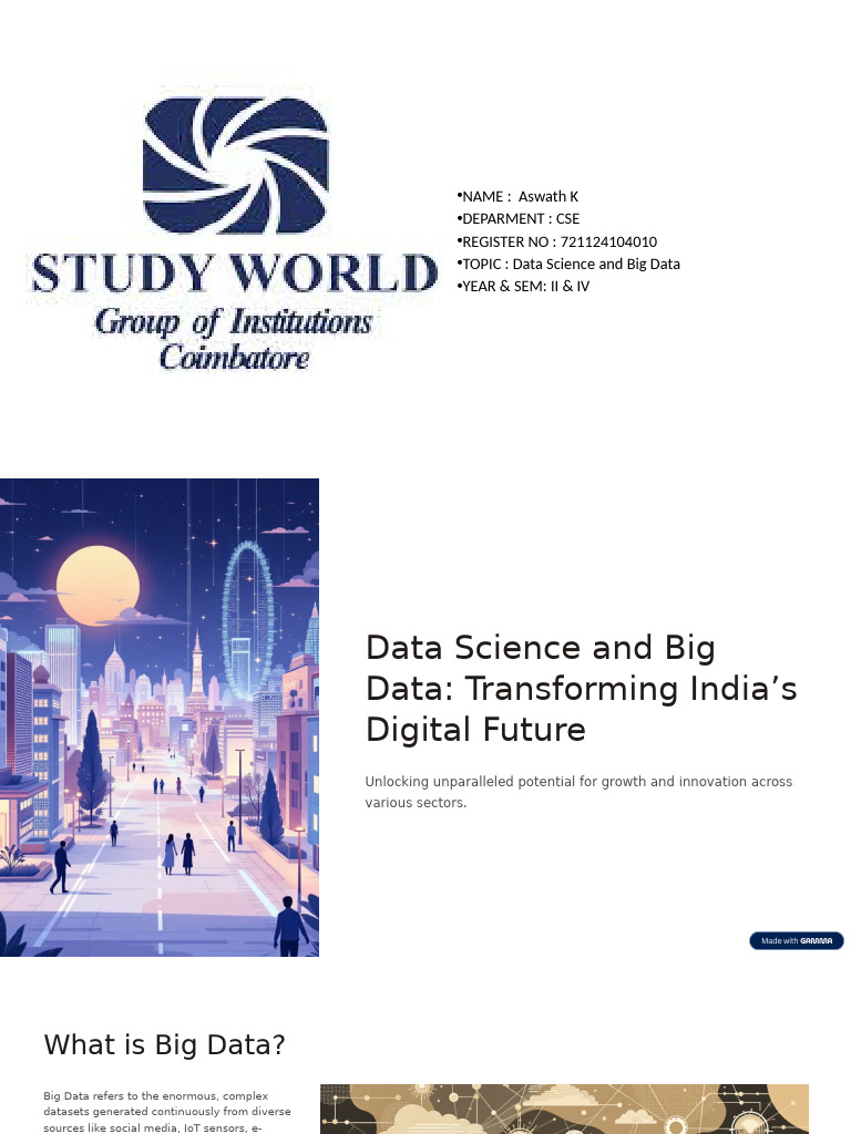 Data Science and Big Data Transforming Indias Digital Future Aswath ...