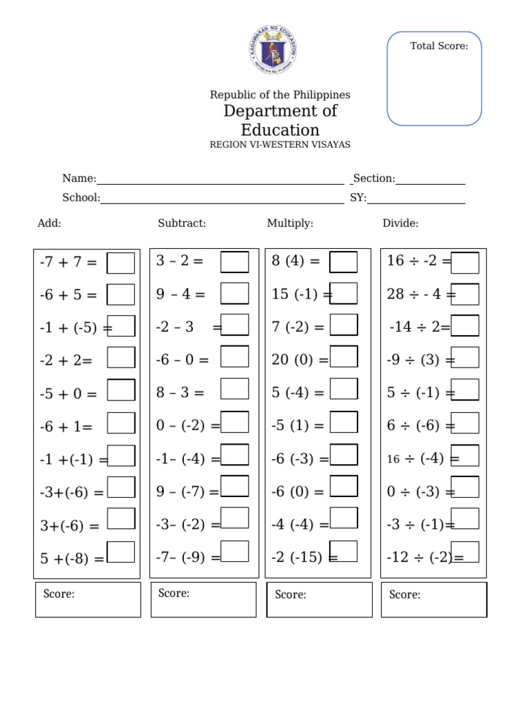 3rd Periodic Exam in Math 7 | PDF