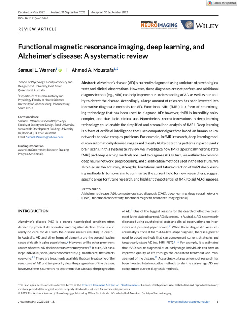 Journal of Neuroimaging 2022 Warren Functional Magnetic Resonance ...