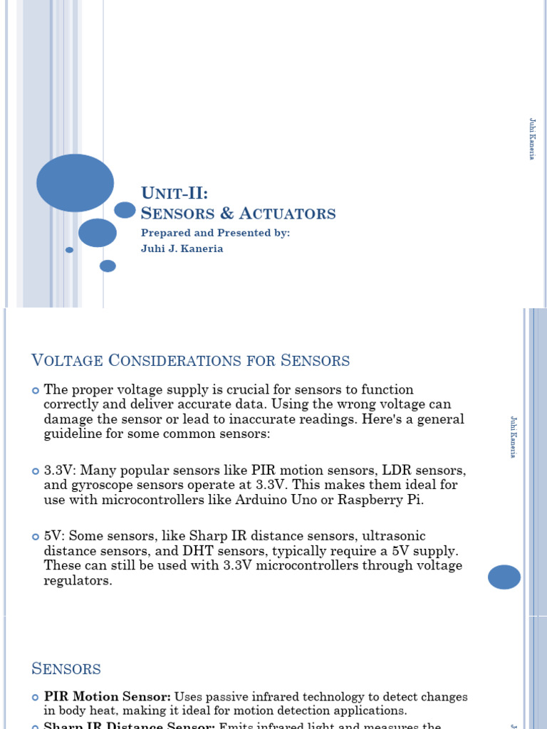 Unit-II Sensors & Actuators | PDF | Servomechanism | Electric Motor