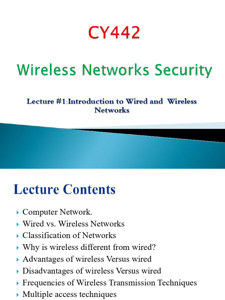 Lec1 لاسلكية | PDF | Channel Access Method | Computer Network