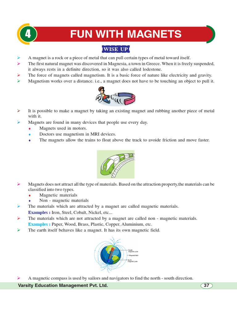 Chapter-4 Fun With Magnets | PDF | Magnet | Magnetism