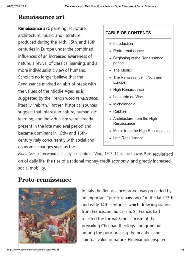 Renaissance Art - Definition, Characteristics, Style, Examples, & Facts ...