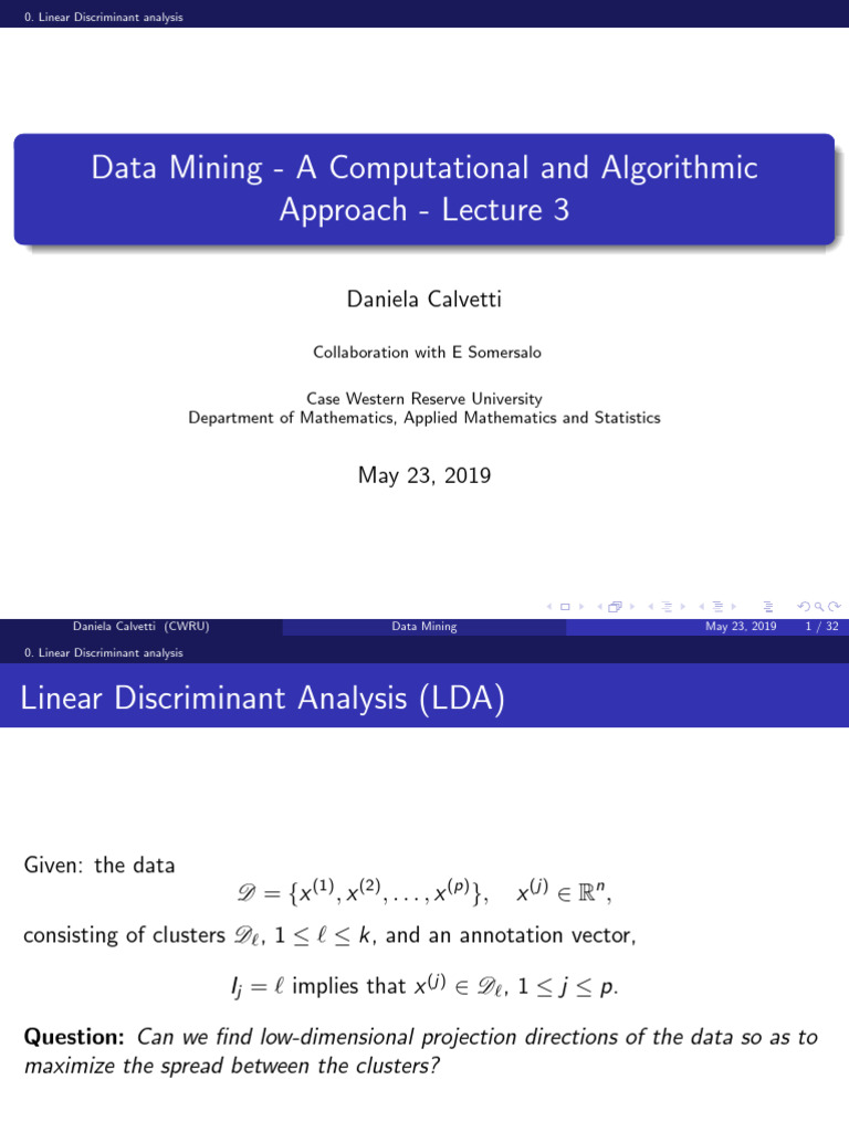 Lecture3 DC3 | PDF | Eigenvalues And Eigenvectors | Functions And Mappings