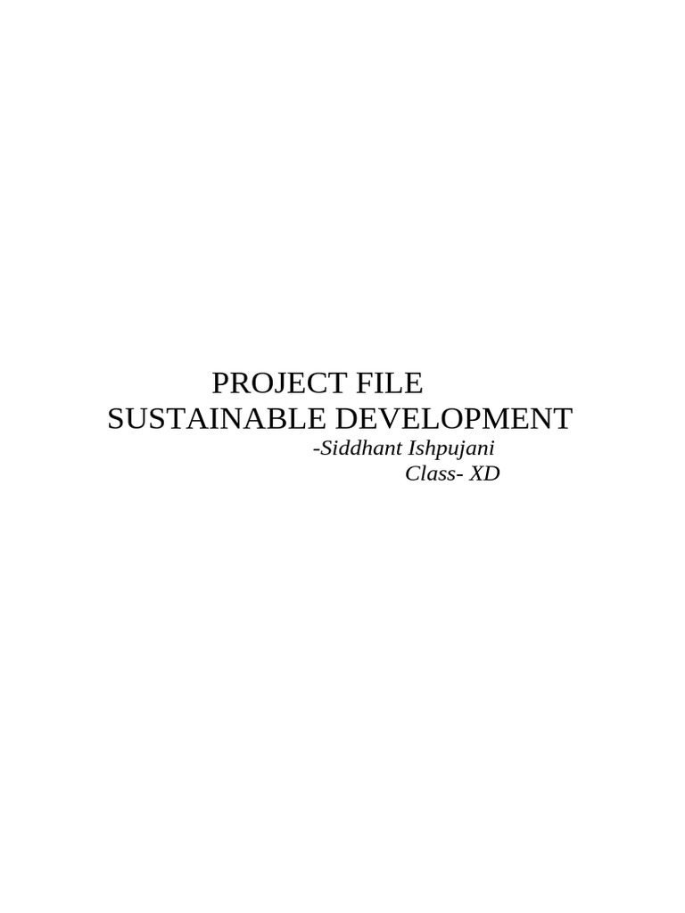 Sustainable Development Notes | PDF | Sustainability | Sustainable ...