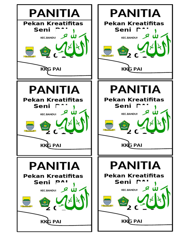 Label Panitia Lomba PAI | PDF