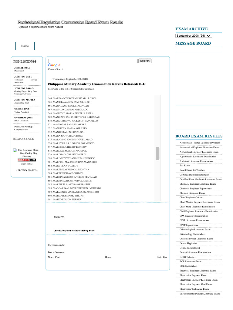 Ian Christoper Mandafe - Professional Regulation Commission Board Exam ...