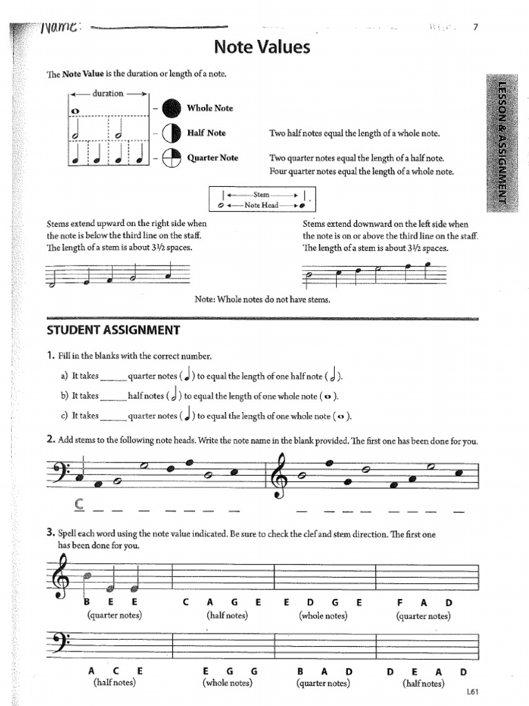 Band Worksheets Day 2 | PDF | Notation | Musical Compositions