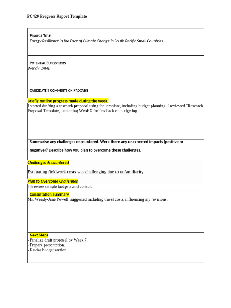 Progress ReportWEEK6 | PDF